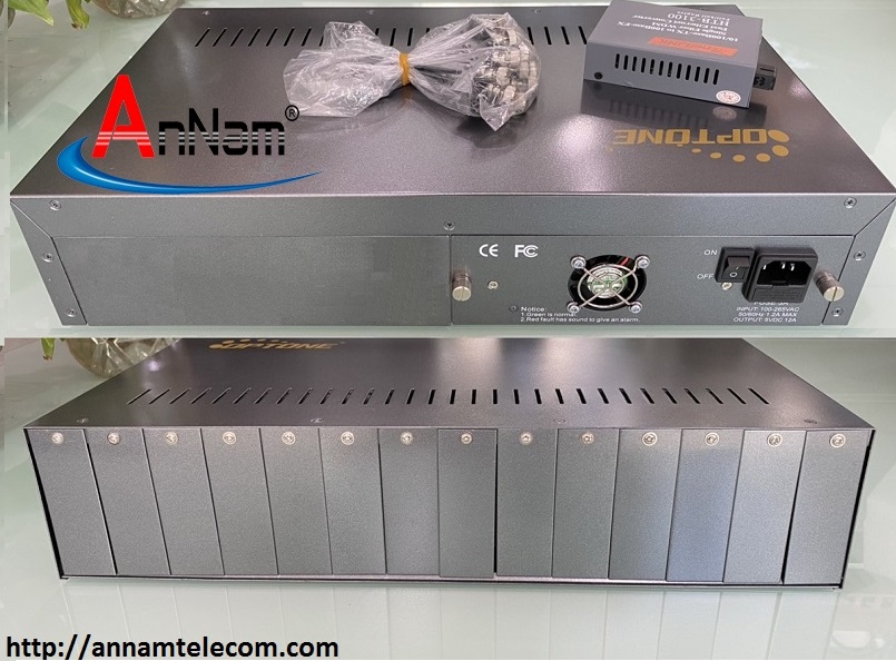 Bộ chuyển đổi quang điện OPT- R14-1 slots Chassis Rack Optone - Khay nguồn tập trung 14 cổng